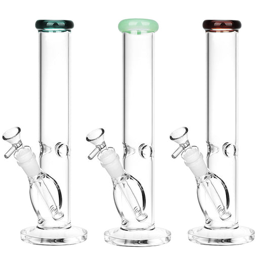 Classic Straight Tube Water Pipe | 14mm F | Colors Vary - Smoke N’ Poke