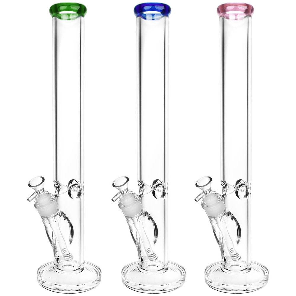 Classic Straight Tube Water Pipe | 14mm F | Colors Vary - Smoke N’ Poke