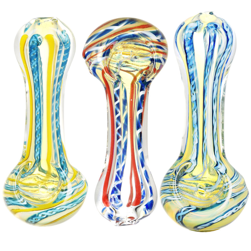 DNA Twist Spoon Pipe - 4" / Colors Vary - Smoke N’ Poke