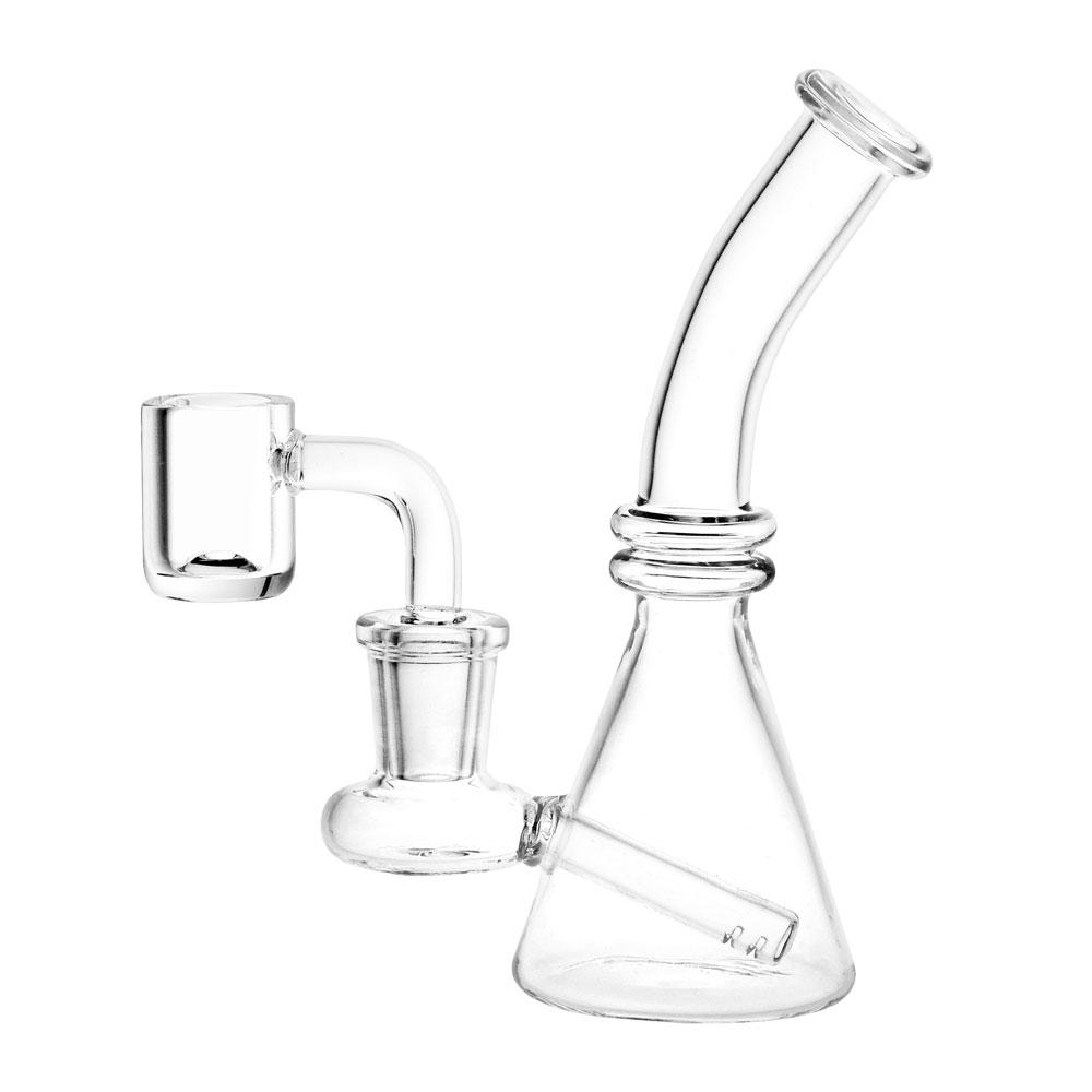 Clear Glass Mini Beaker Dab Rig - Smoke N’ Poke