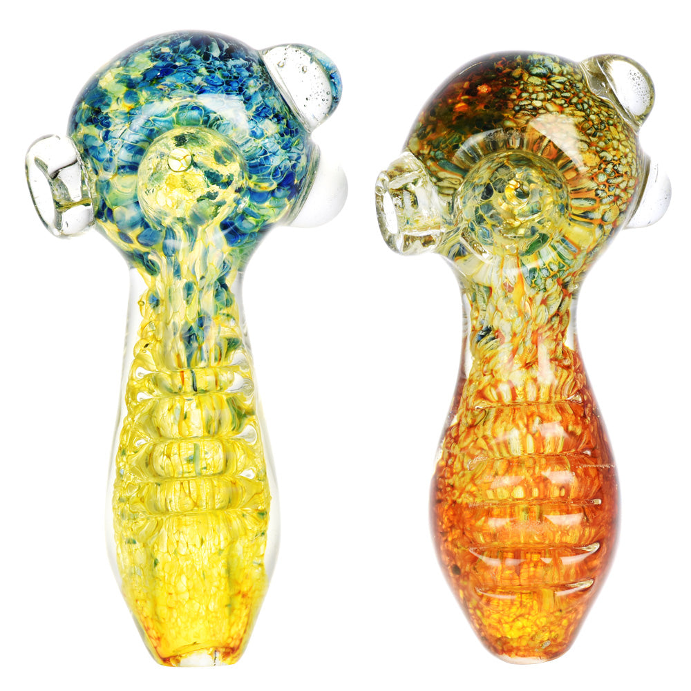 Grip Neck Oceans Reflection Glass Hand Pipe- 4.25"/Colors Vary - Smoke N’ Poke