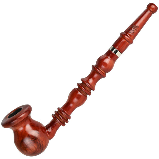 Pulsar Shire Pipes Vase Bowl Churchwarden Cherry Wood Pipe - 9" - Smoke N’ Poke