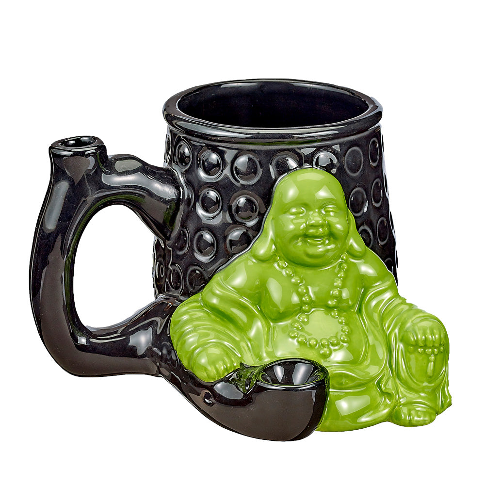 Modern Buddha Roast and Toast Ceramic Pipe Mug - Smoke N’ Poke