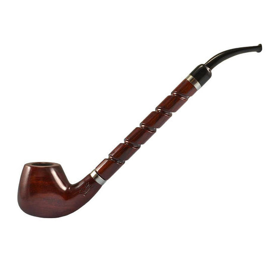 Pulsar Shire Pipes Bent Brandy Cherry Wood Tobacco Pipe - 10.5" - Smoke N’ Poke