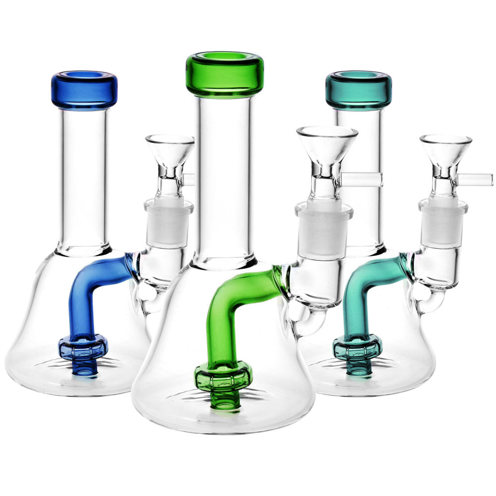 Clear As A Bell Mini Glass Water Pipe - 6"/14mm F/Colors Vary - Smoke N’ Poke