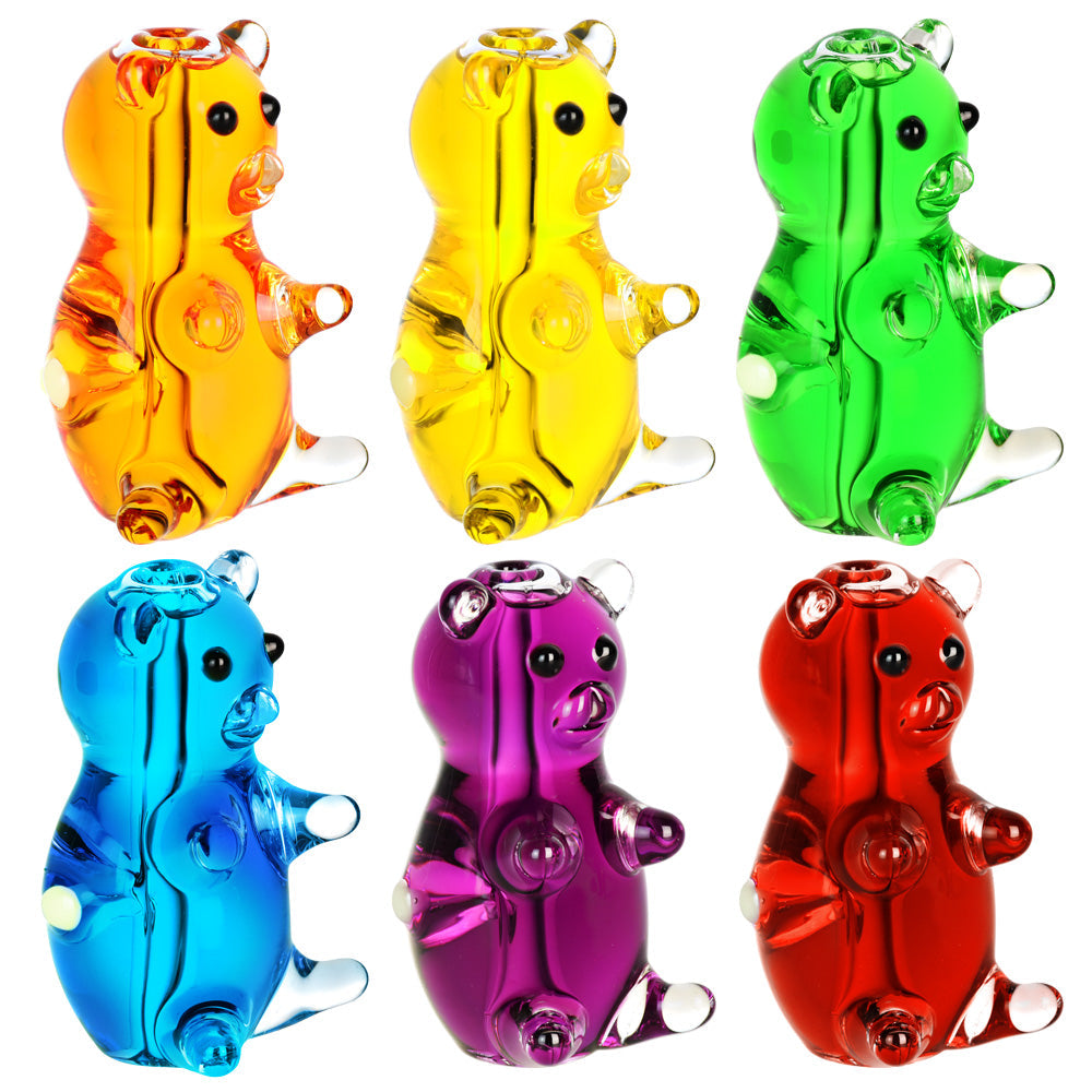 Gummy Bear Glycerin Hand Pipe - 3.8" / Colors Vary - Smoke N’ Poke