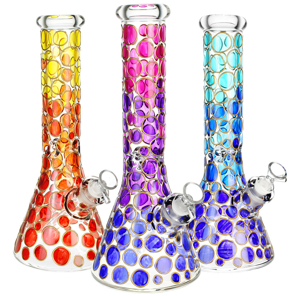 Bubbles Galore Beaker Water Pipe - 12.5"/14mm F/Colors Vary - Smoke N’ Poke