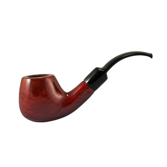 Pulsar Shire Pipes Bent Apple Cherry Wood Tobacco Pipe - 5" - Smoke N’ Poke