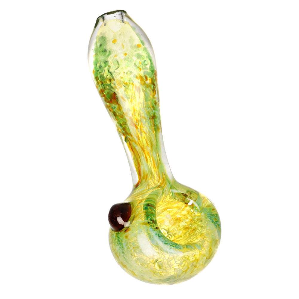 Pipa de cuchara de vidrio fritado Fall Fire - 4.25"