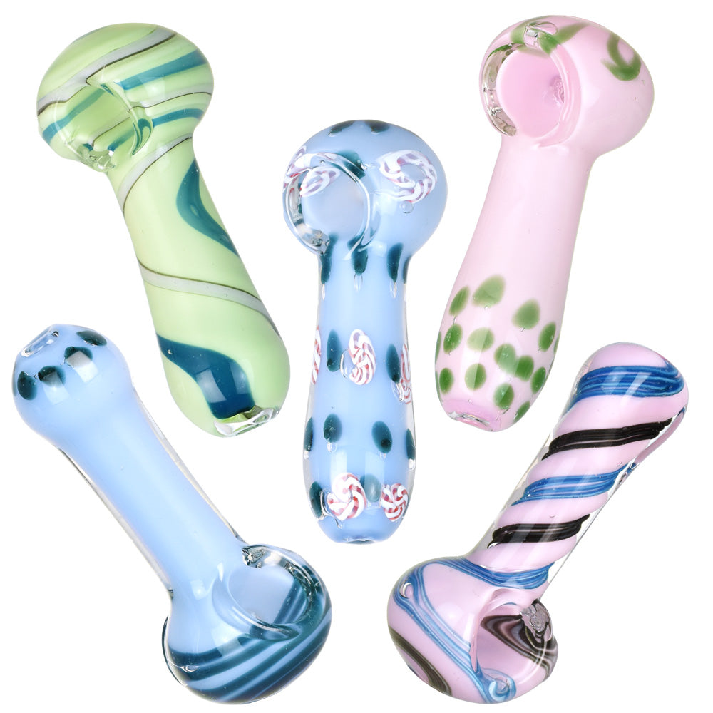 20PC BUNDLE - Pastel Color Spoon Pipe - 3.75- 4"/Assorted - Smoke N’ Poke