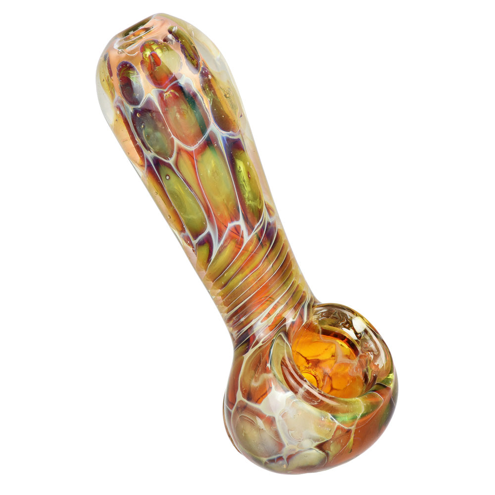 Golden Sea Turtle Shell Design Hand Pipe - 3.75" - Smoke N’ Poke