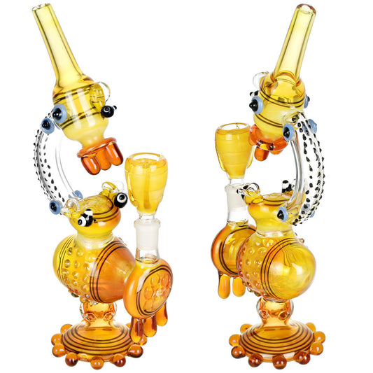 Bee Microscope Water Pipe - 11" / 14mm F - Smoke N’ Poke