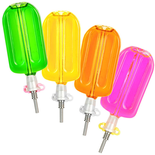 Popsicle Glycerin Dab Straw - 5.5"/10mm F/Colors Vary