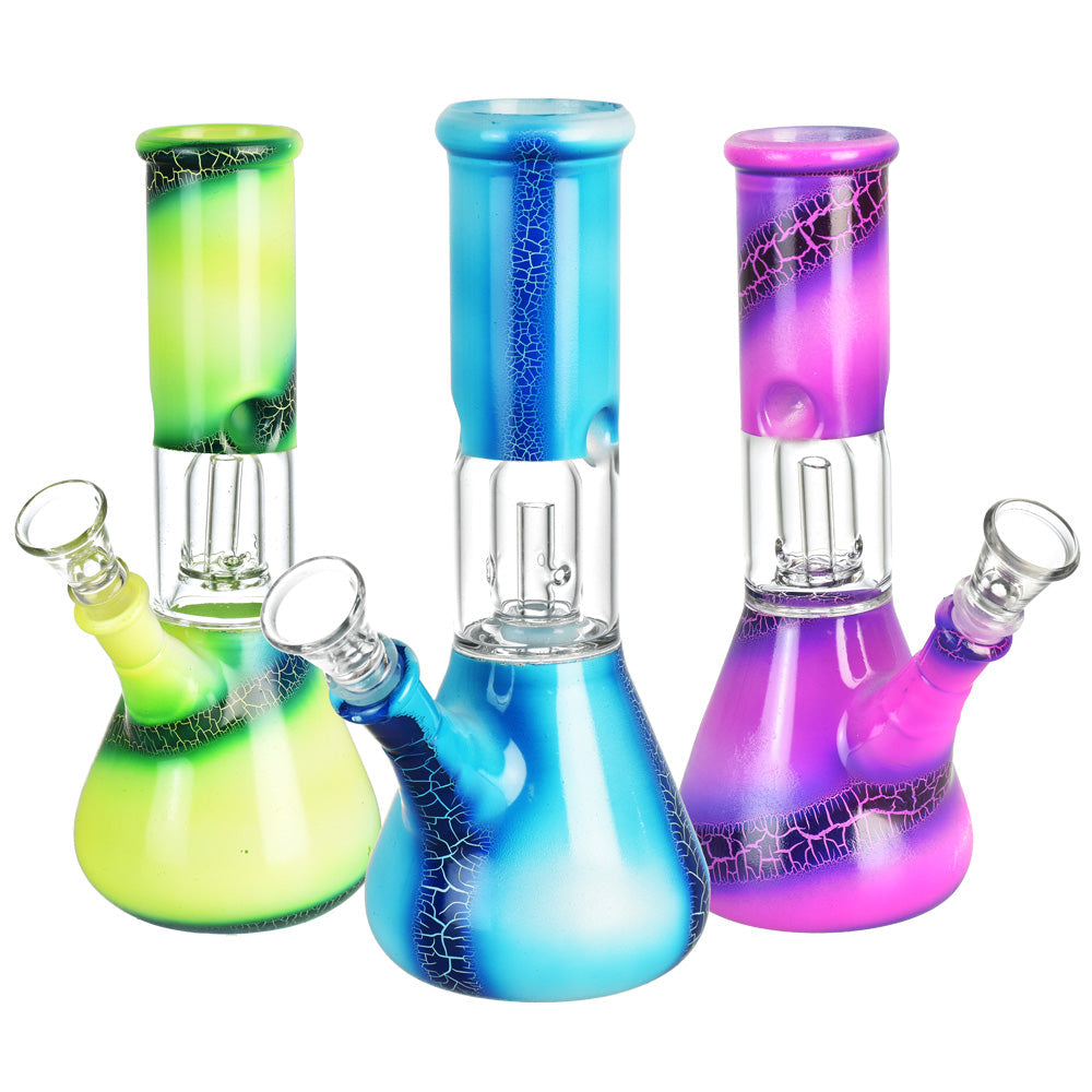 Lava Ombre Beaker Water Pipe - 8"/14mm F/Clrs Vry - Smoke N’ Poke