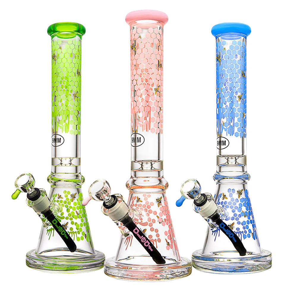 aLeaf The Honeycomb Beaker Water Pipe -16"/14mm F/Colors Vary