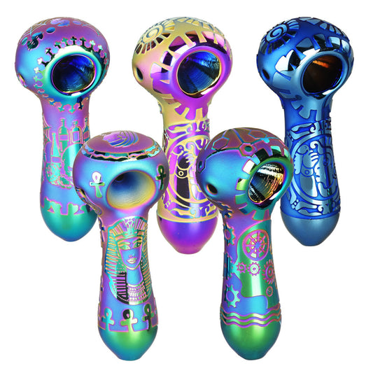 5PC BUNDLE - Geo Neo Spoon Pipe - 4"/Asst Colors & Designs