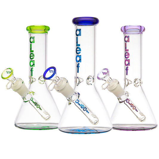 aLeaf The Essential Beaker Water Pipe - 8"/14mm F/Clrs Vary