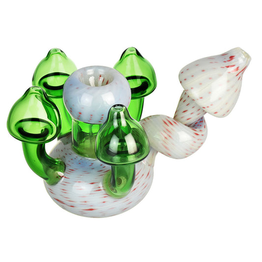 Corkscrew Shroom Bubbler Pipe - 6.5" - Smoke N’ Poke