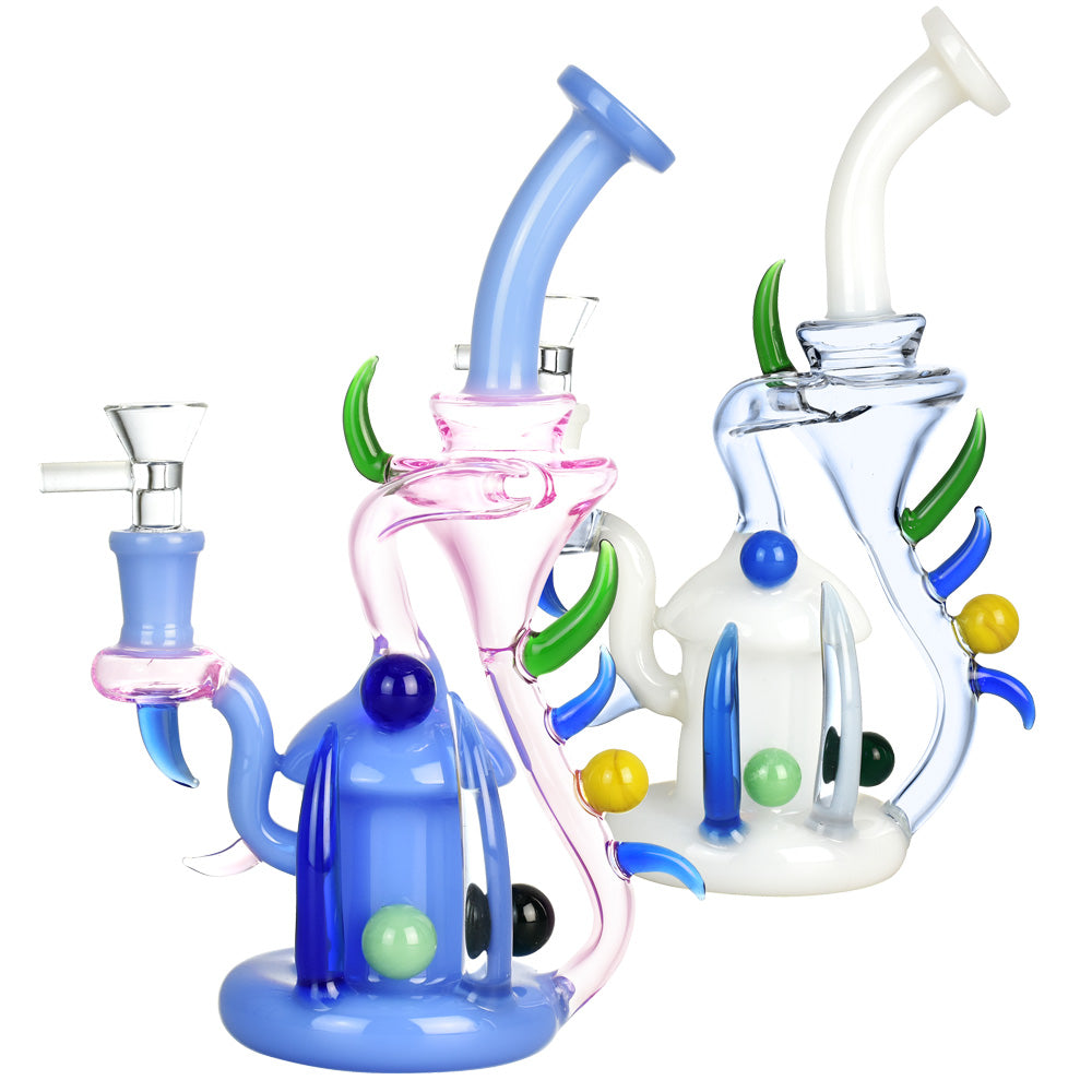 Hornamental Recycler Water Pipe - 9"/14mm F/Colors Vary - Smoke N’ Poke