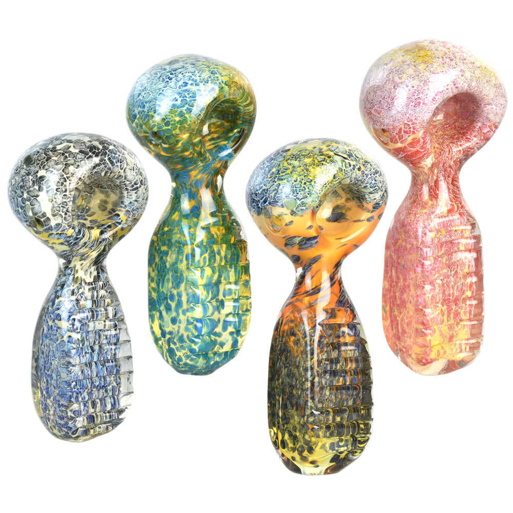 Cosmic Murk Fritted Spoon Pipe - 4.5"/Colors Vary