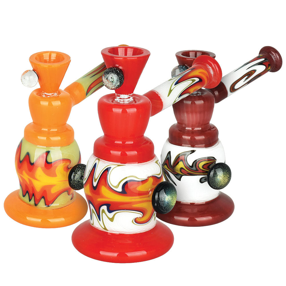 Ego Death Bubbler Pipe - 5.25" / 14mm F / Colors Vary - Smoke N’ Poke