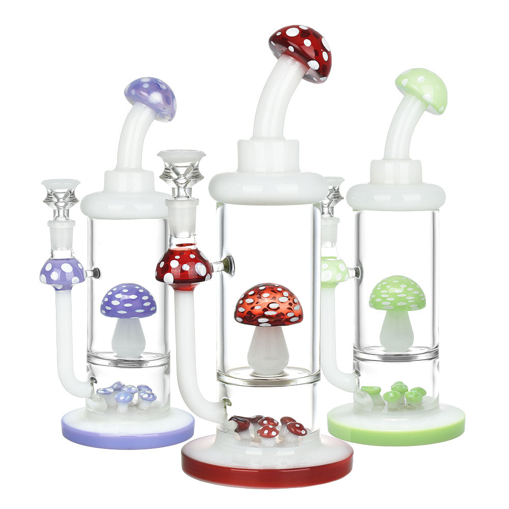 Agaricus Invasion Water Pipe - 11"/14mm F/Colors Vary