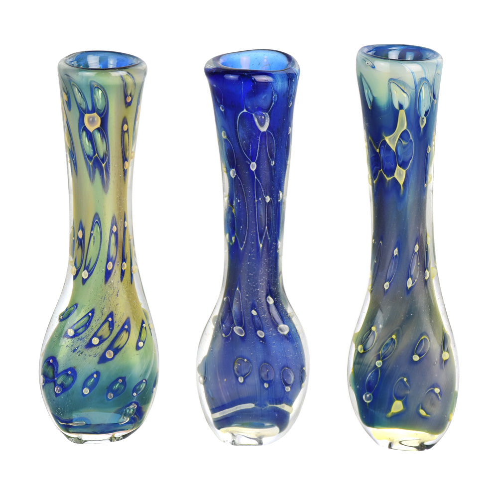 Iridescent Bubbles Chillum Pipe - 3.25"/Colors Vary - Smoke N’ Poke