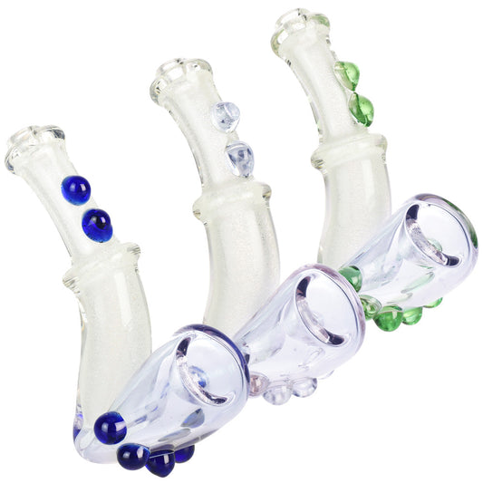 Glow Aurora Sherlock Hand Pipe - 4.5"/Colors Vary - Smoke N’ Poke