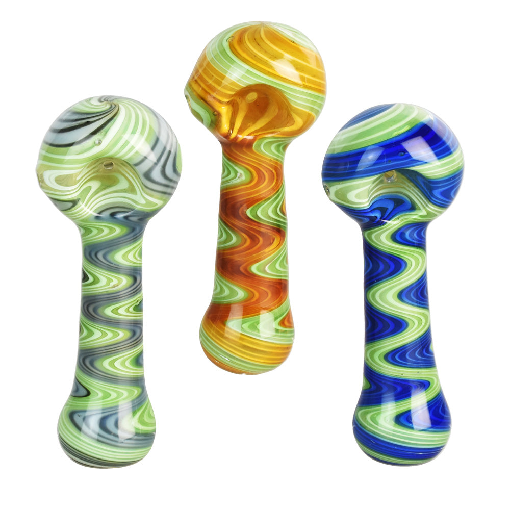 Mind Meld Wig Wag Spoon Pipe - 4.25"/Colors Vary - Smoke N’ Poke