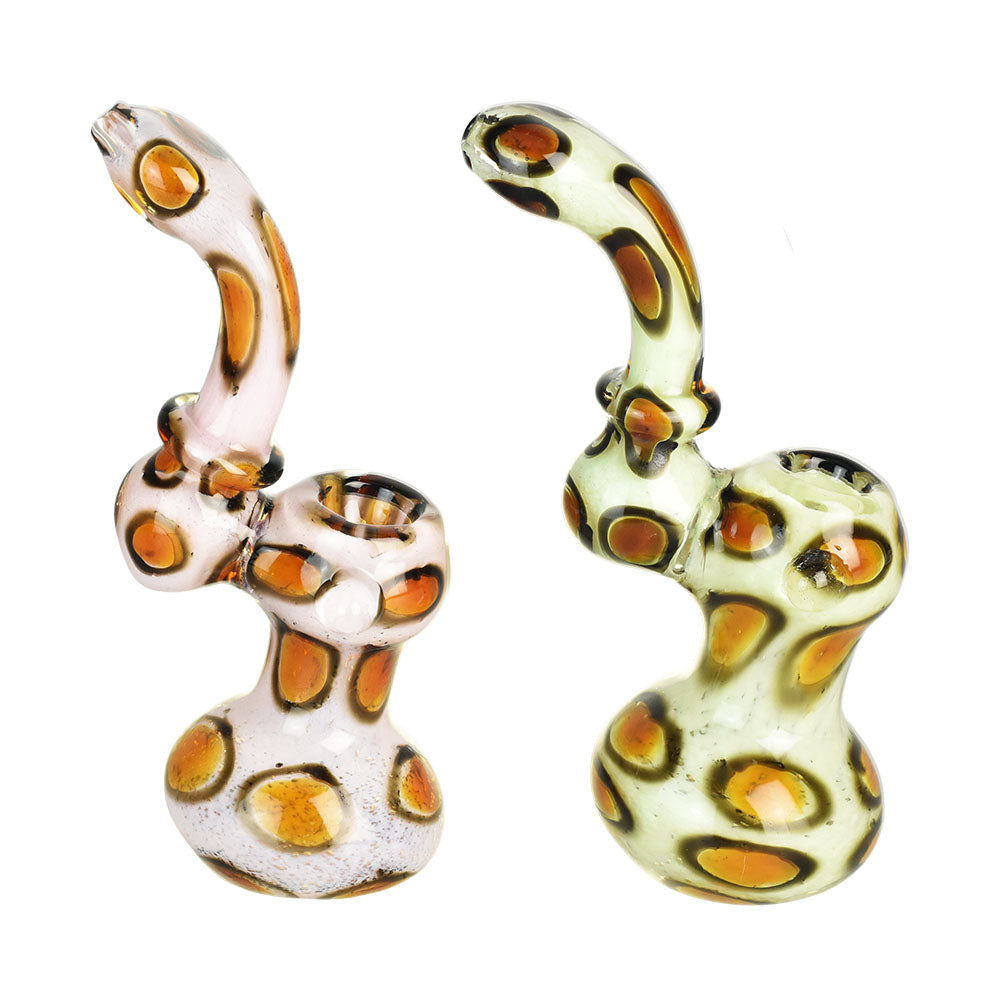 Laid Back Leopard Stand Up Bubbler Pipe - 7"/Colors Vary - Smoke N’ Poke