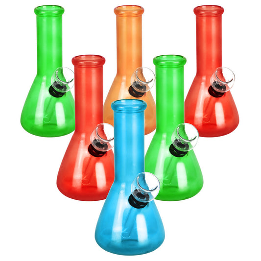 6PC BOX - Brilliant Mini Beaker Water Pipe -5.5"/Asst Colors