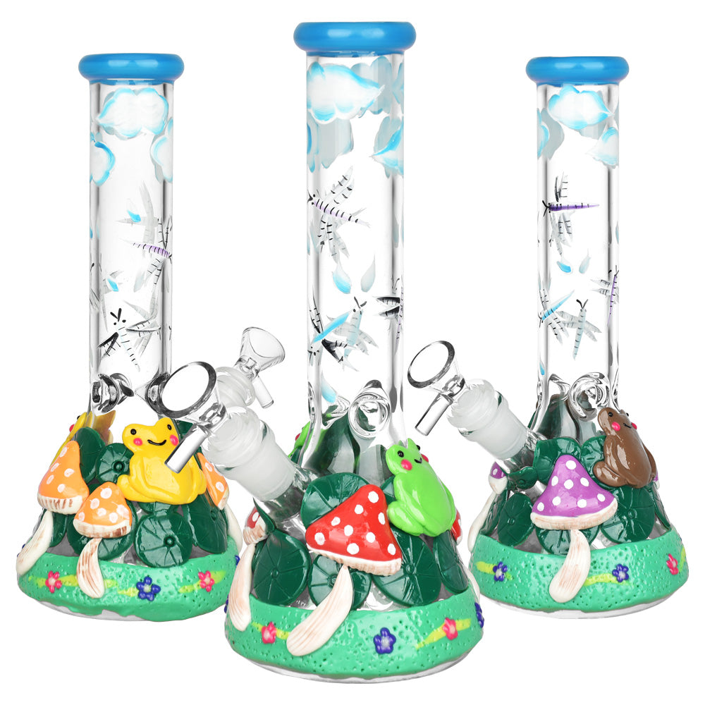 Froggy Friend Fun-guy Beaker Water Pipe | 10" | 14mm F - Smoke N’ Poke