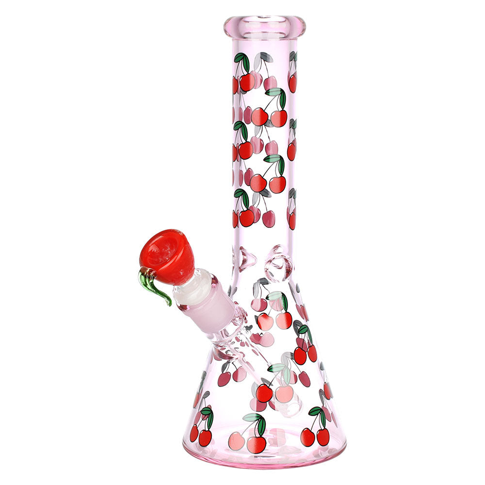 Life Is A Bowl Of Cherries Beaker Water Pipe | 10" | 14mm F - Smoke N’ Poke