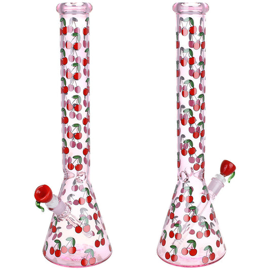 Life Is A Bowl Of Cherries Beaker Water Pipe - 18" / 14mm F