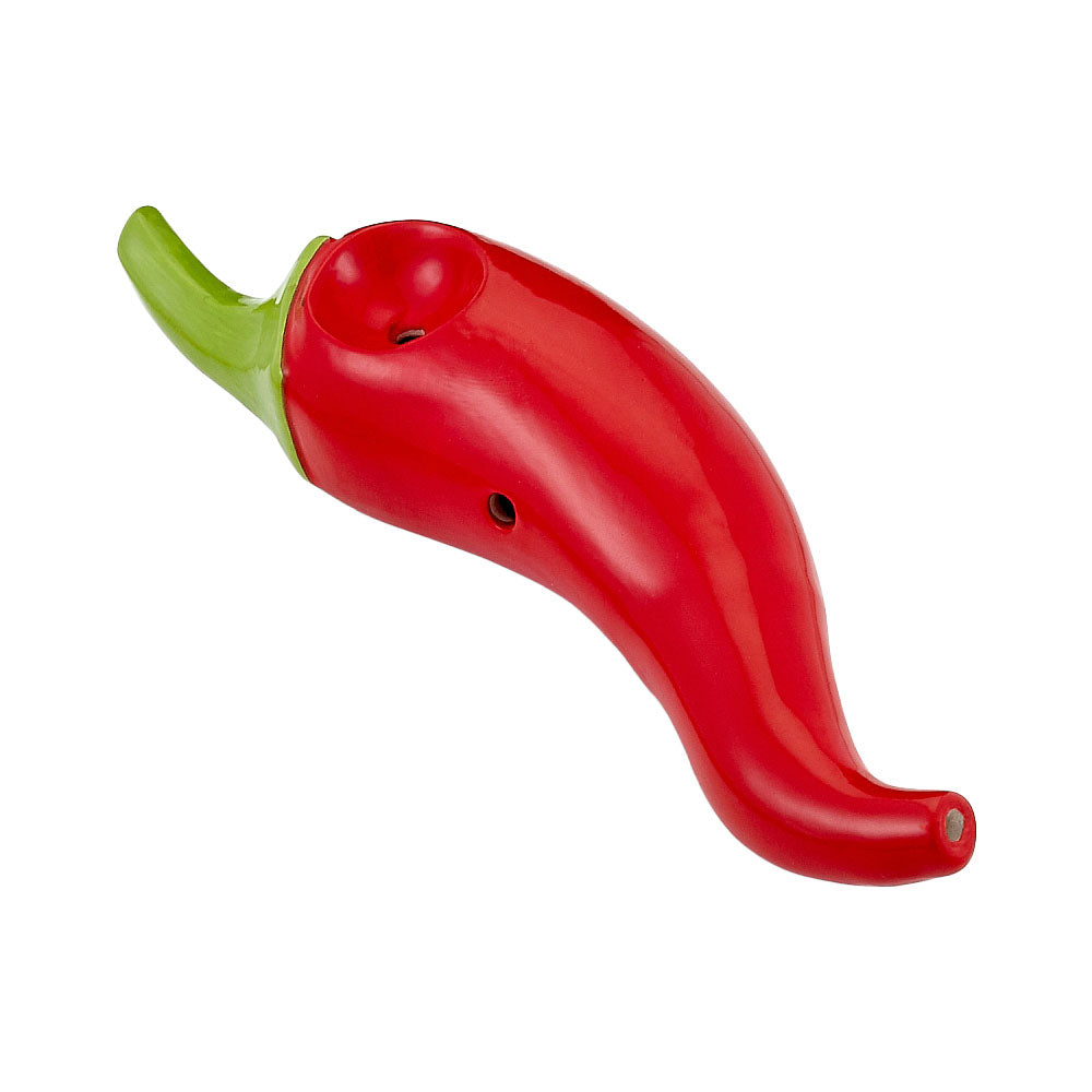 Chili Pepper Ceramic Pipe - 6" - Smoke N’ Poke