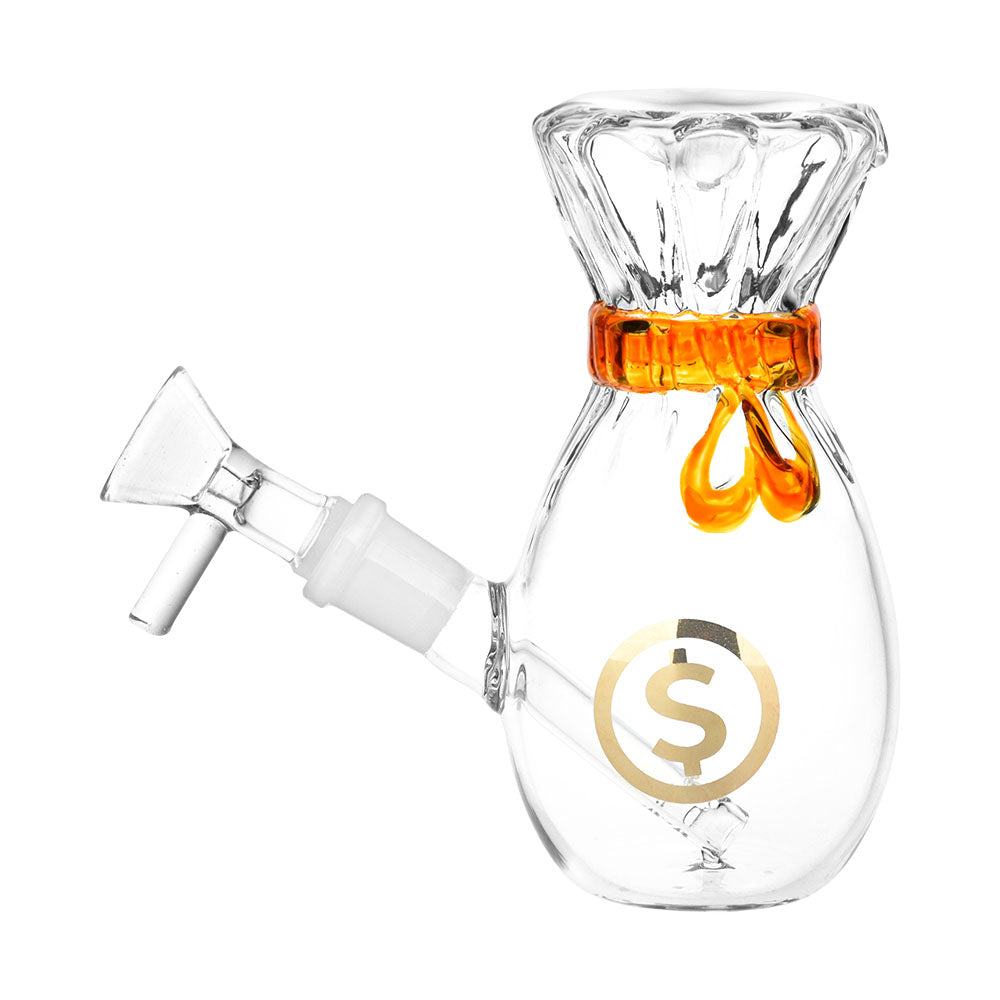 Money Bag Glass Bubbler - 5" / 14mm F - Smoke N’ Poke