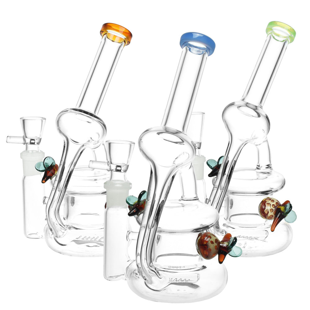 Hive Mind Recycler Water Pipe | 7.25" | 14mm F | Colors Vary - Smoke N’ Poke