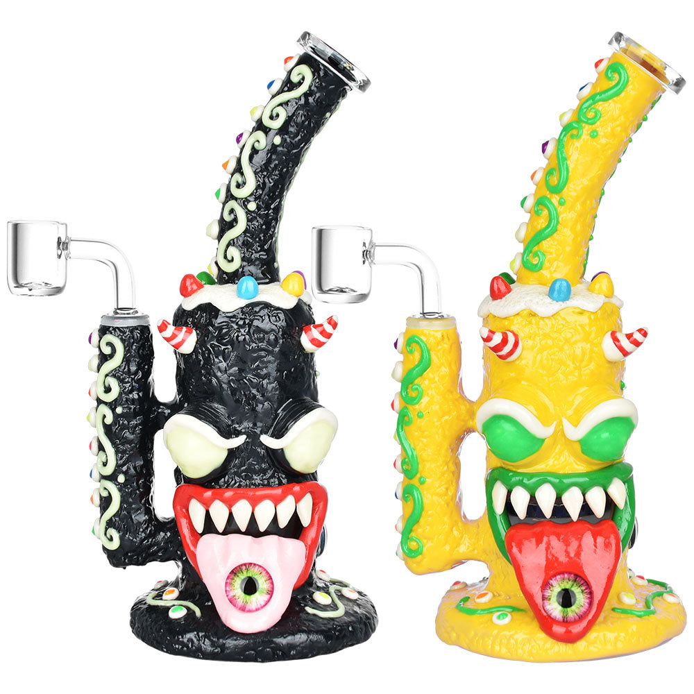 Gingerbread Monster Dab Rig - 9.75" / 14mm F / Colors Vary - Smoke N’ Poke