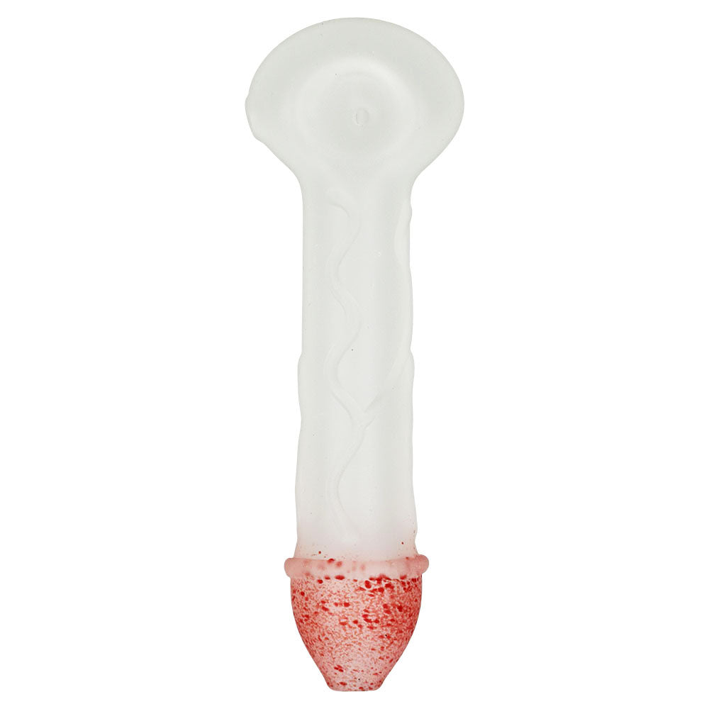 Phosphorescent Phallus Glow in the Dark Glass Pipe - 6.25" - Smoke N’ Poke