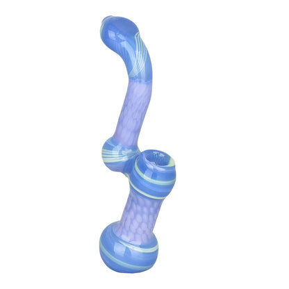 Hip Honeycomb Sherlock Bubbler Pipe | 6.5" - Smoke N’ Poke