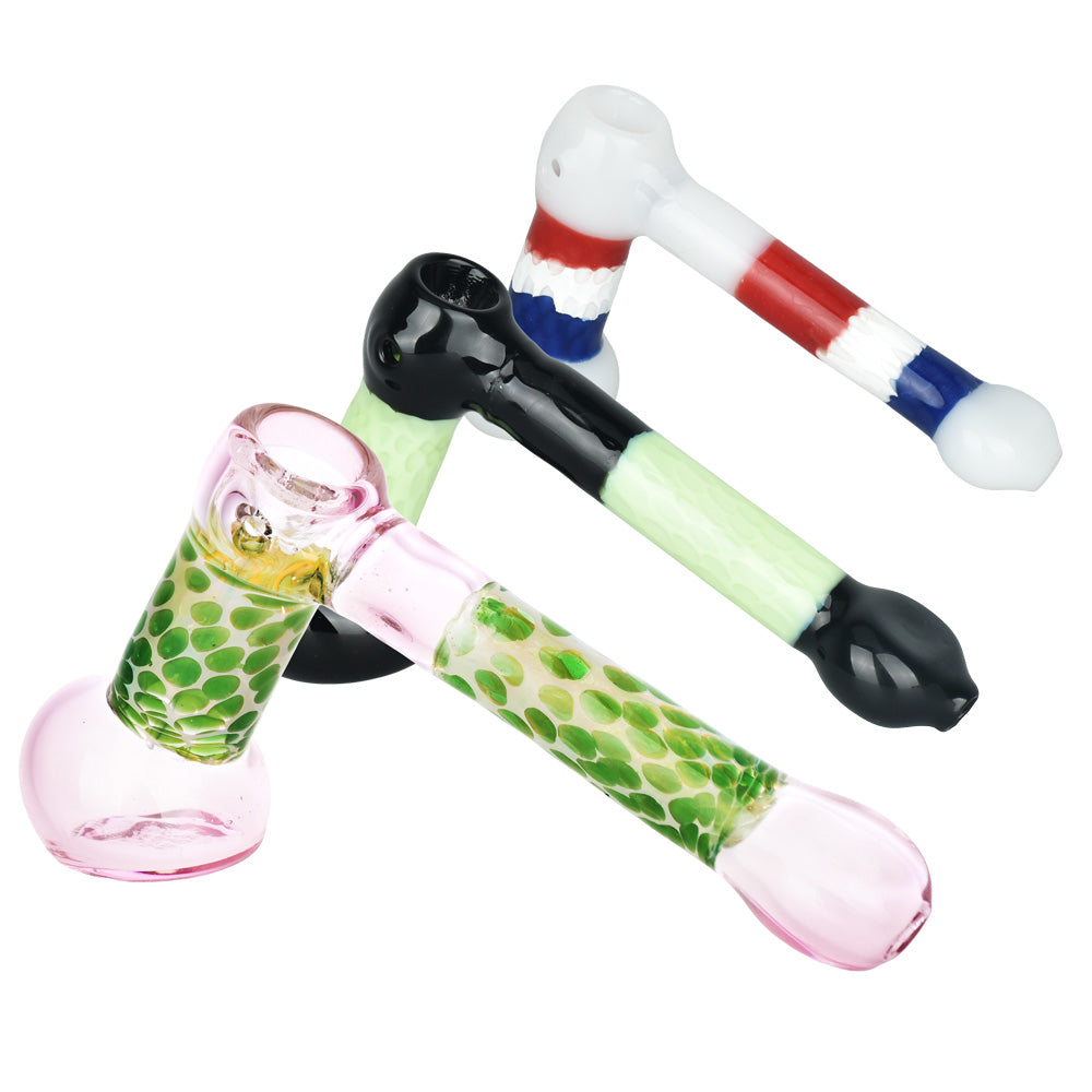 Hip Honeycomb Hammer Bubbler Pipe | 5.5" - Smoke N’ Poke