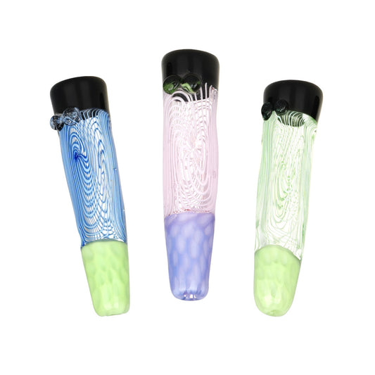 Spiral Vortex Glass One Hitter - 3" / Colors Vary - Smoke N’ Poke