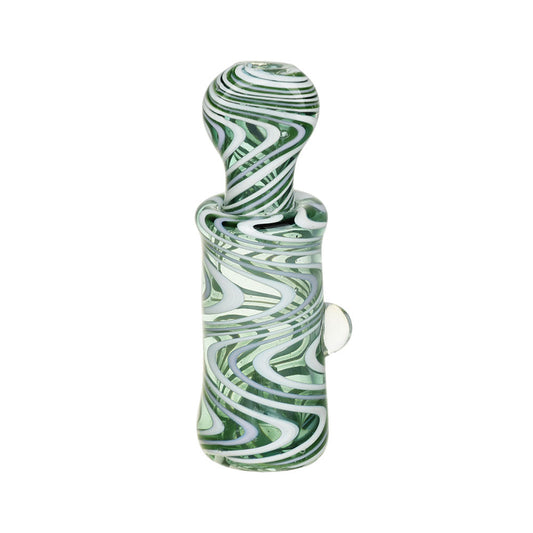 Lucid Lines Bicolor Chillum - 3.25" - Smoke N’ Poke