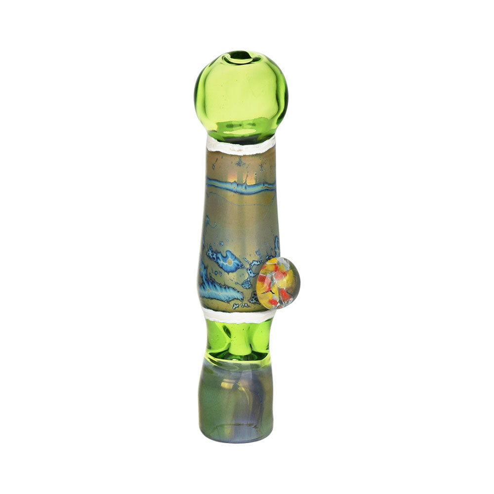 Euphoric Effect Chillum w/ Fritted Marble - 3.75" - Smoke N’ Poke