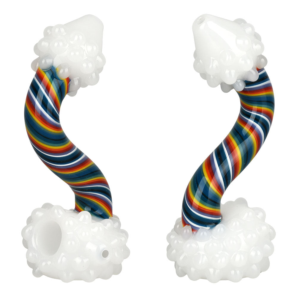 Rainbow Cloud Hand Pipe - 5" - Smoke N’ Poke