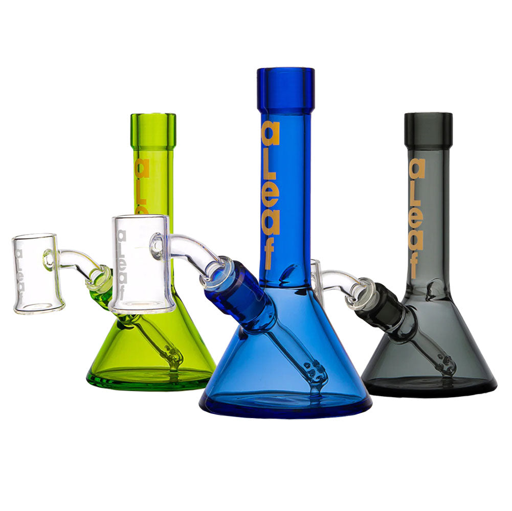 aLeaf Tiny Beaker Dab Rig | 5" | 10mm F - Smoke N’ Poke