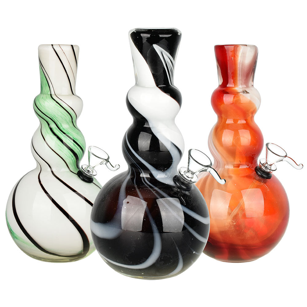 Bodacious Bright Soft Glass Water Pipe - 9.5" / Colors Vary - Smoke N’ Poke