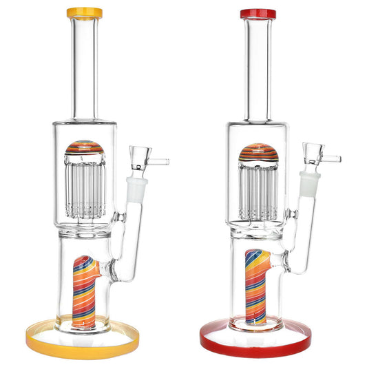 Burgeoning Bliss Glass Water Pipe - 12" / 14mm F / Colors Vary - Smoke N’ Poke