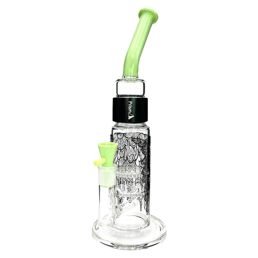 Prism Drippy Big Honeycomb Single Stack Water Pipe - 12.5"/19mm F - Smoke N’ Poke