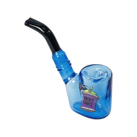 Nicky Davis Hand Pipe W/ Tray Travel Tin - 4" / Sherlock - Smoke N’ Poke